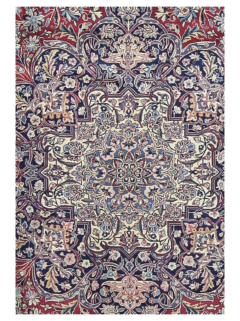 Pacific Kerman 67334 Navy Ivory Traditional Hand Knotted Rug