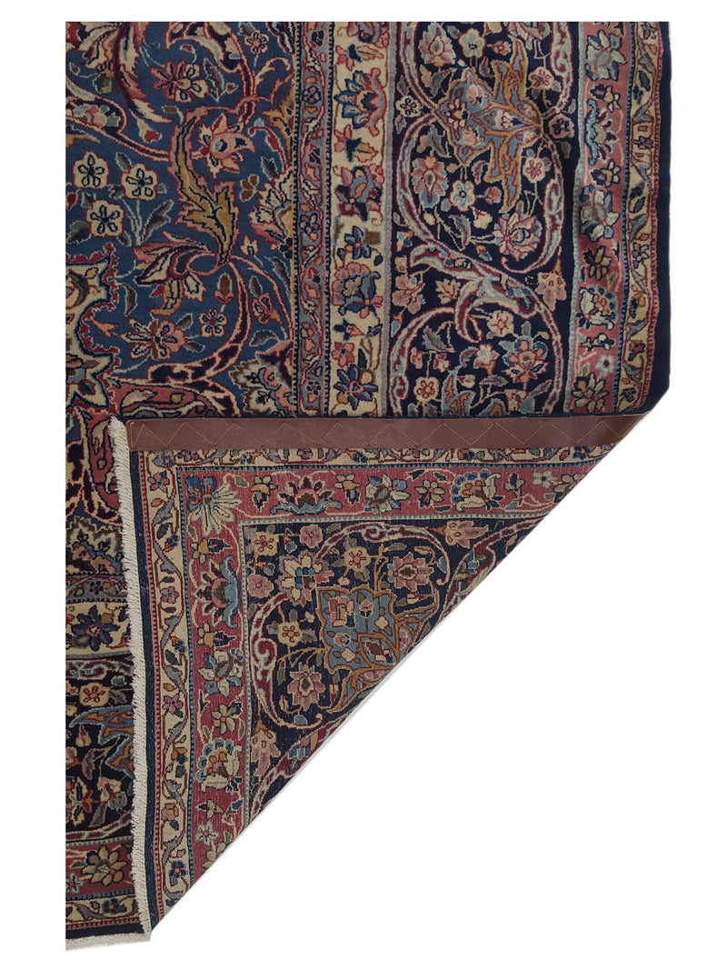 Pacific Kerman 67334 Navy Ivory Traditional Hand Knotted Rug