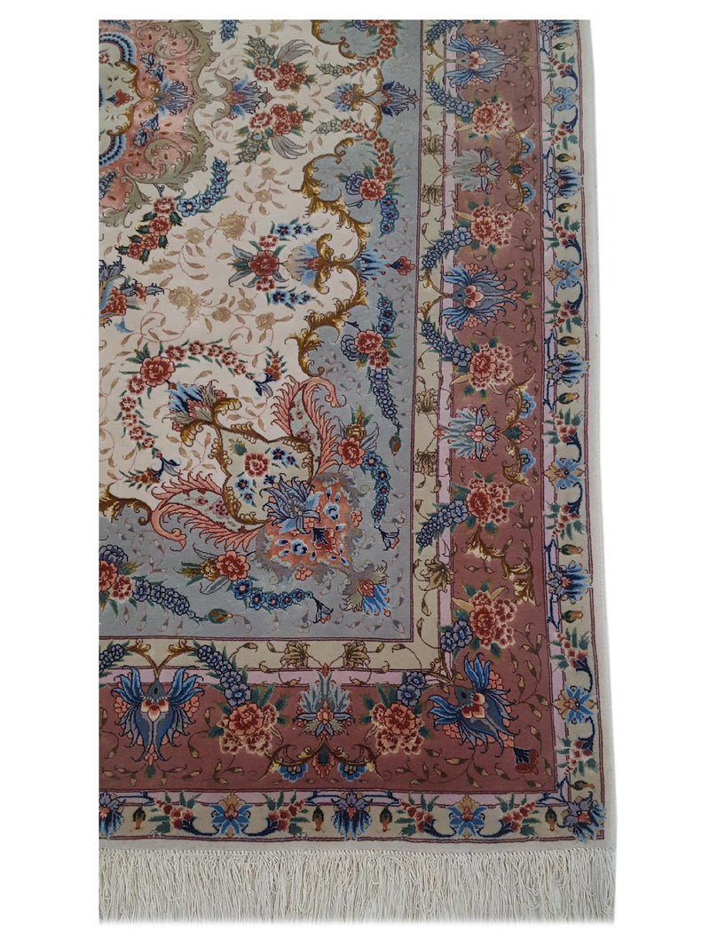 Pacific Fine Tabriz 67433 Ivory Sky Traditional Hand Knotted Rug