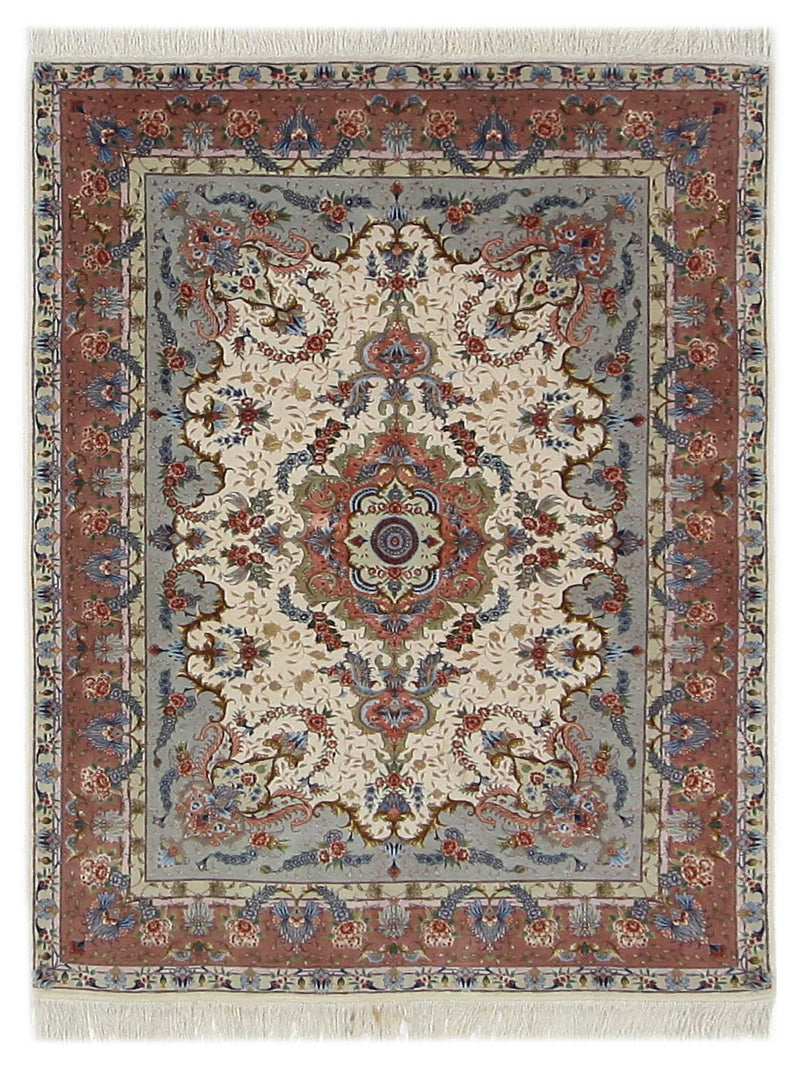 Pacific Fine Tabriz Ivory Sky Traditional