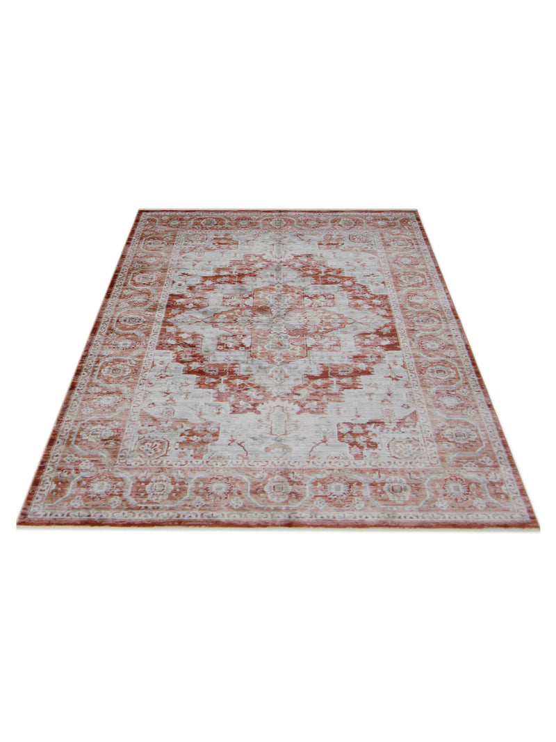 Aura Isle 67613 Orange Ivory Transitional Power Loom Rug