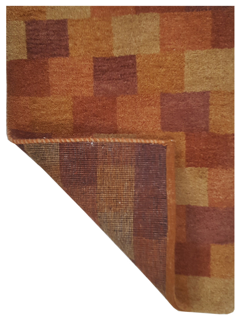 Pacific Gabbeh-In 69027 Orange Brown Modern Hand Knotted Rug