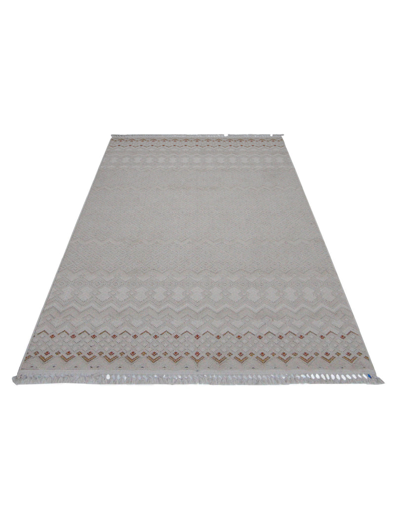 Pacific Aero 69734 Ivory Lt.Brown Modern Power Loom Rug