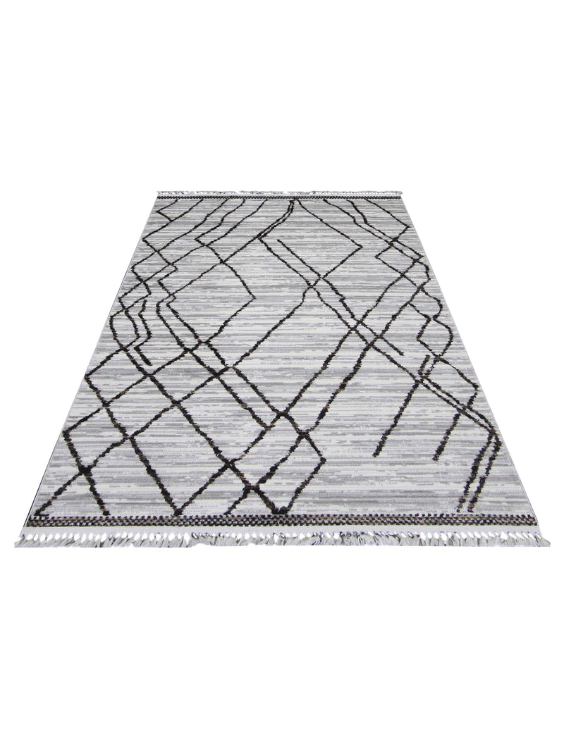 Pacific Aero 69747 Grey Brown Modern Power Loom Rug