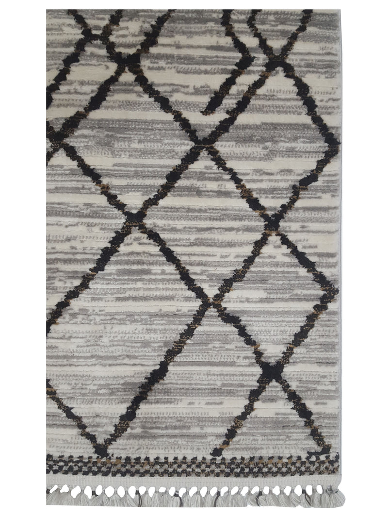 Pacific Aero 69747 Grey Brown Modern Power Loom Rug