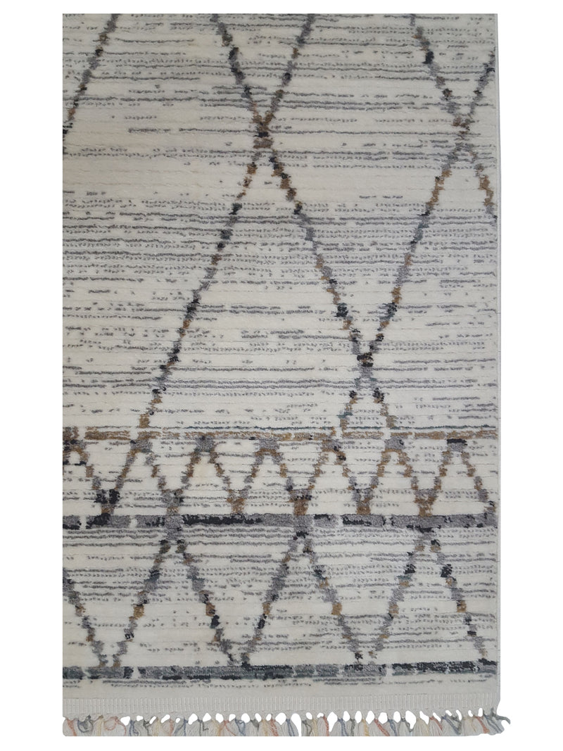 Pacific Aero 69753 Ivory Grey Modern Power Loom Rug
