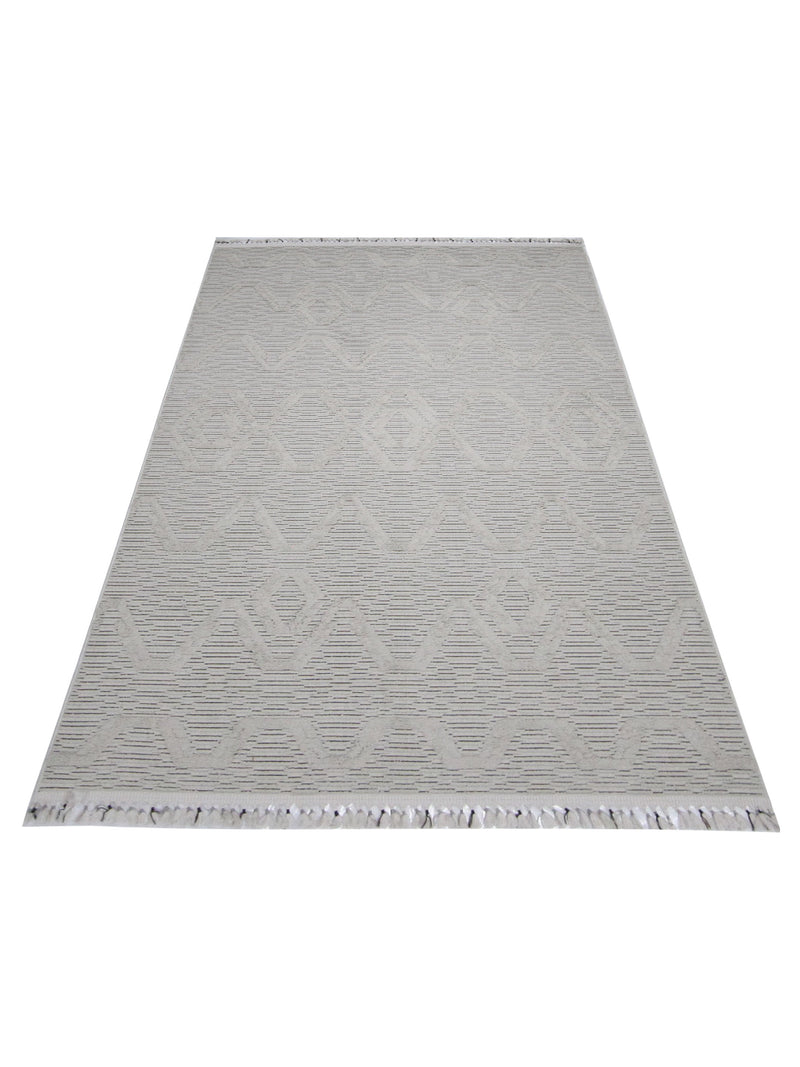Pacific Aero 69763 Ivory Ivory Modern Power Loom Rug