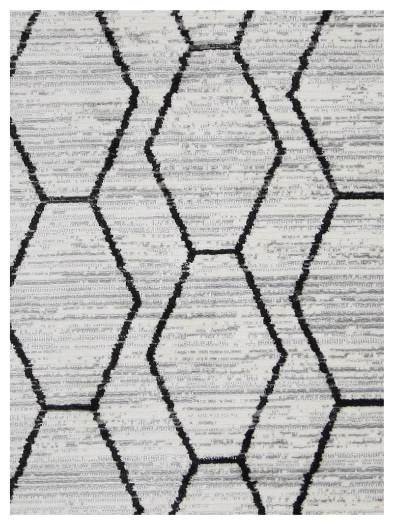 Pacific Aero 69782 Ivory Grey Modern Power Loom Rug
