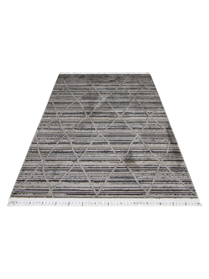 Pacific Aero 69812 Grey Beige Modern Power Loom Rug
