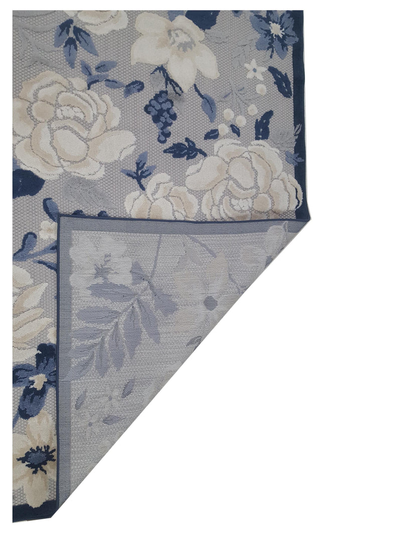 Pacific Cobra 72439 Ivory Blue Transitional Power Loom Rug
