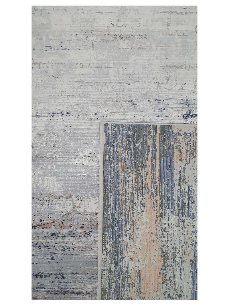 Pacific Ibiza 73182 Grey Blue Modern Power Loom Rug
