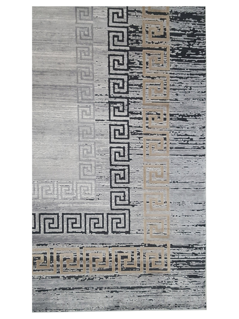 Pacific Ibiza 73223 Grey Black Modern Power Loom Rug