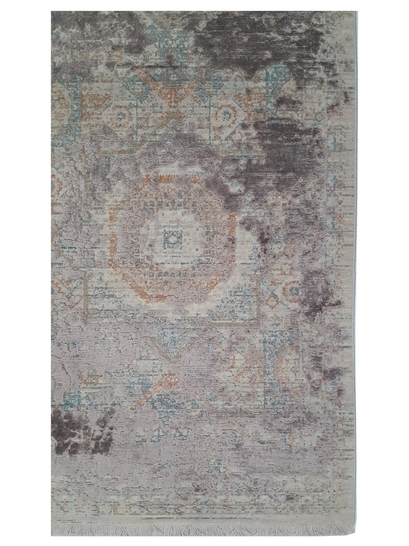Pacific Ibiza 73284 Purple Grey Modern Power Loom Rug