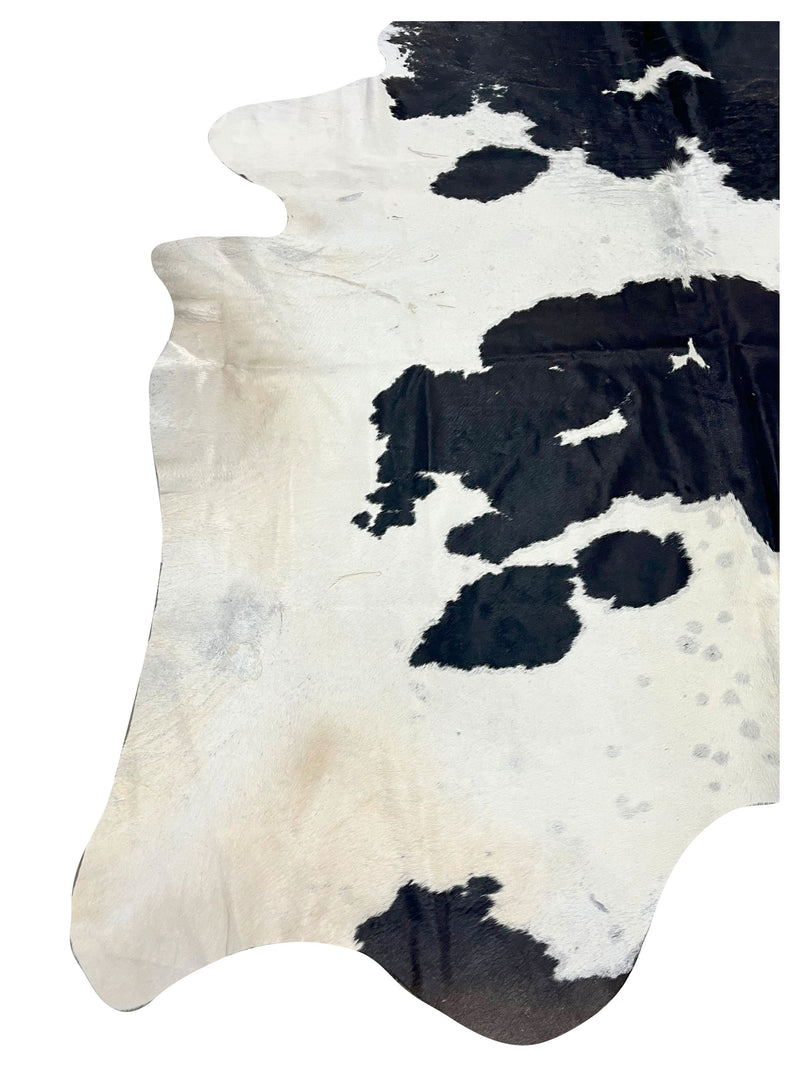 Aura Cowhide 73370 Black Ivory Cowhide Cowhide Rug