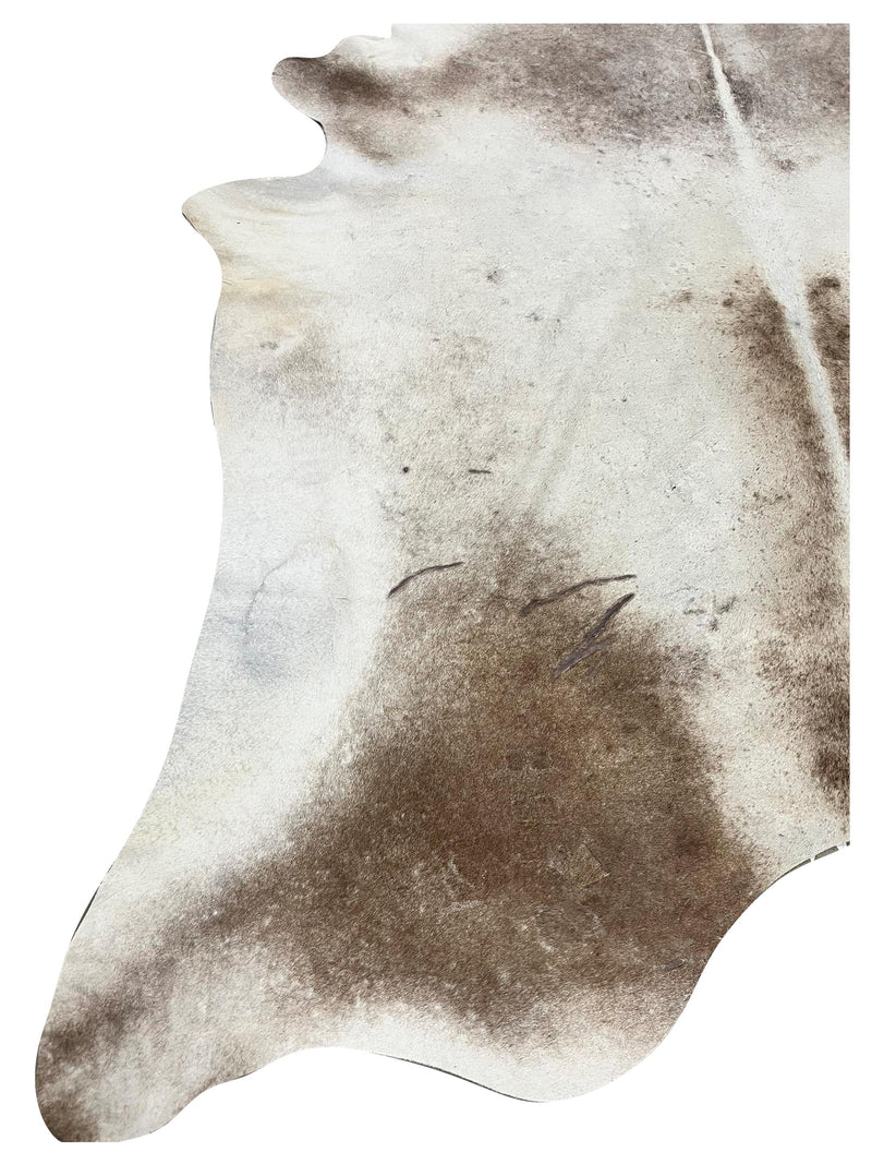 Aura Cowhide 73371 Ivory Brown Cowhide Cowhide Rug