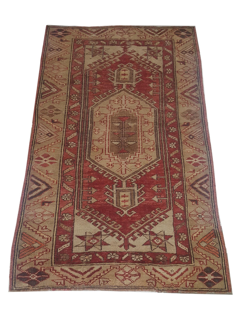 Pacific Anatolia 73568 Red Camel Transitional Hand Knotted Rug