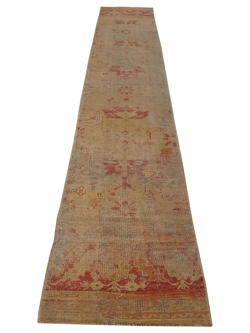 Fasa Antique Ushak 73611 Rust Camel Transitional Antique Rug