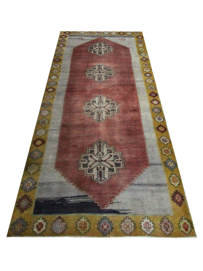 Pacific Anatolia 73659 Rust Gold Transitional Hand Knotted Rug