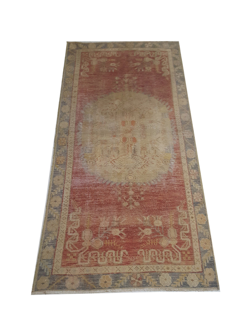 Pacific Anatolia 73706 Orange Grey Transitional Hand Knotted Rug