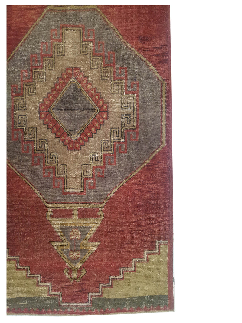 Pacific Anatolia 73804 Red Grey Transitional Hand Knotted Rug