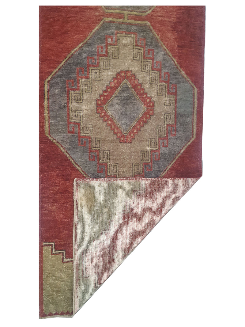 Pacific Anatolia 73804 Red Grey Transitional Hand Knotted Rug