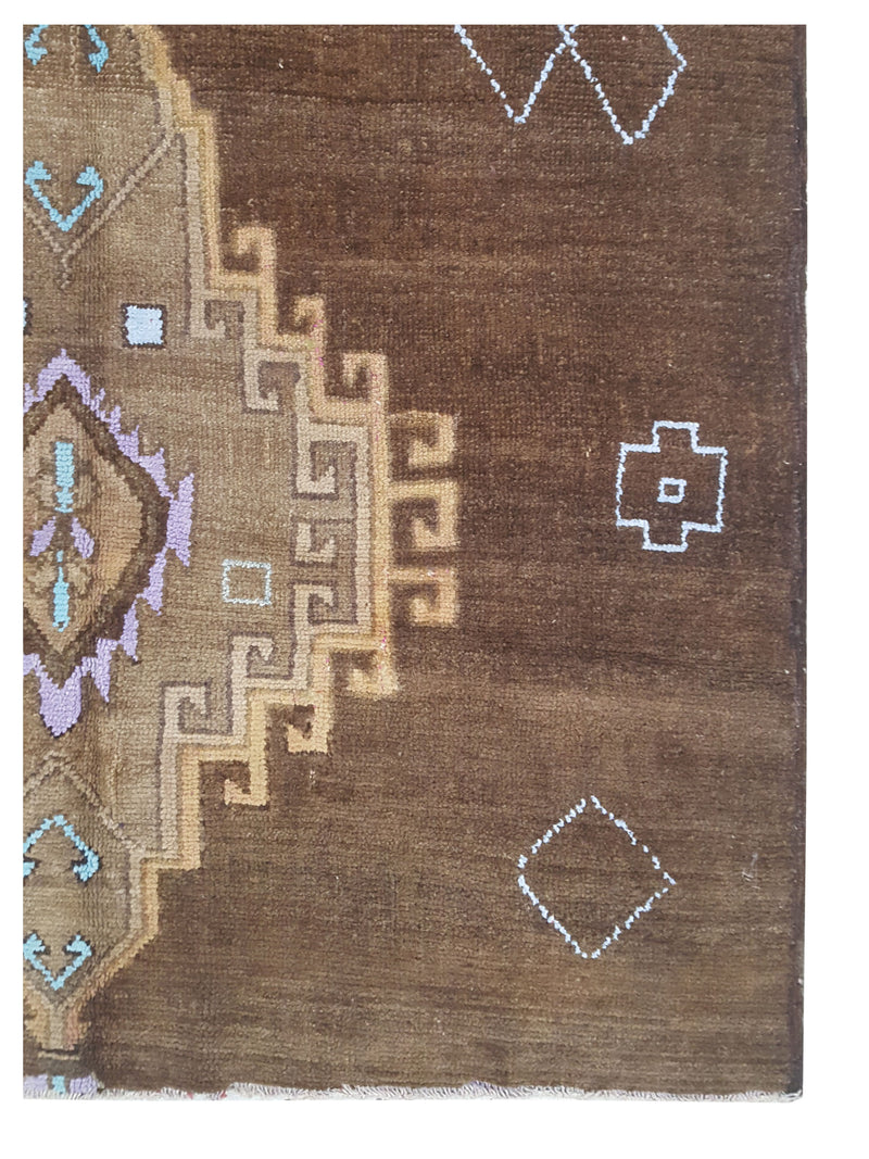 Pacific Kars 73829 Mocha Teal Transitional Hand Knotted Rug
