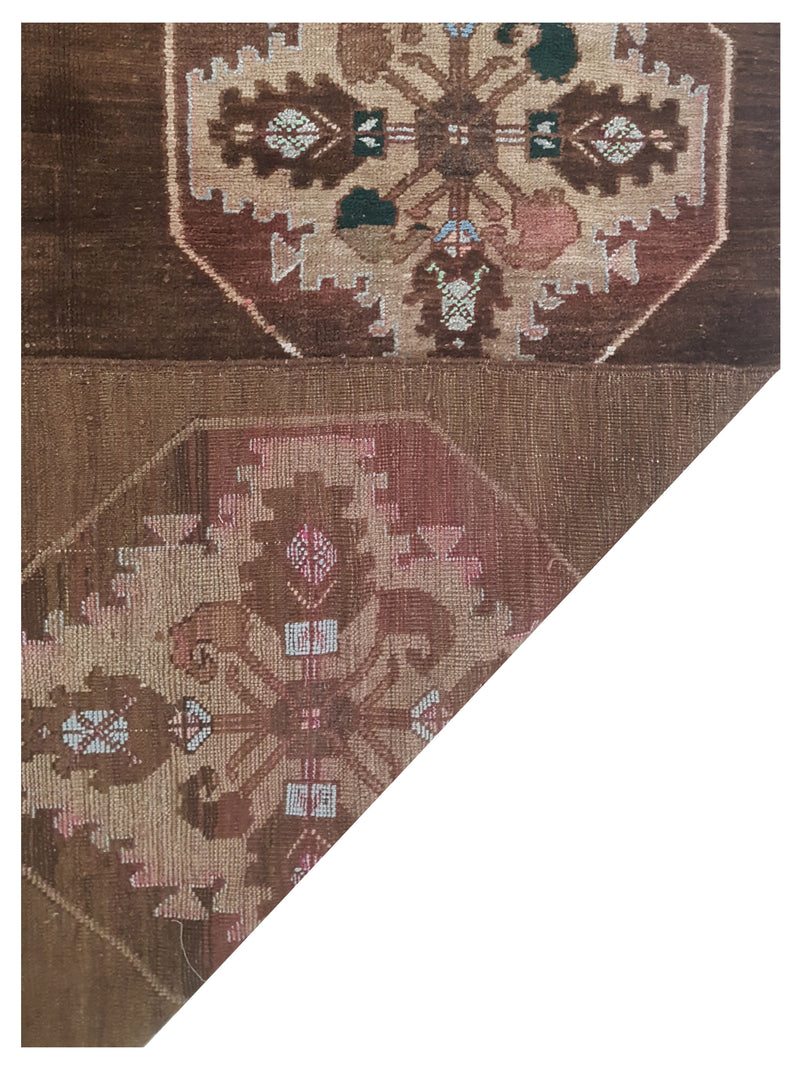 Pacific Kars 73831 Mocha Pink Transitional Hand Knotted Rug