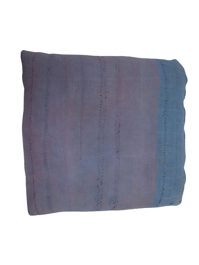 Pacific Vintage Quilt Pillow 73881 Purple Blue Pillow Hand Knotted Rug