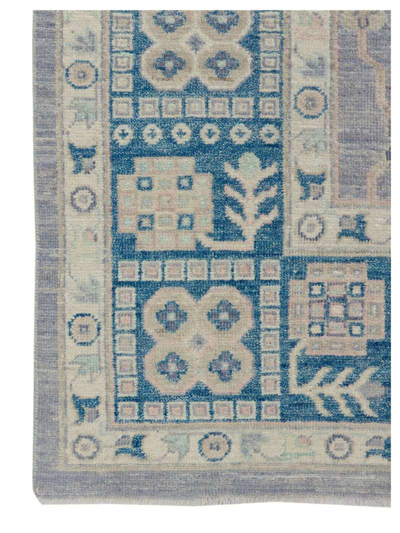 Pacific Ushak Wool Weft 43443 Grey Blue Transitional Hand Knotted Rug