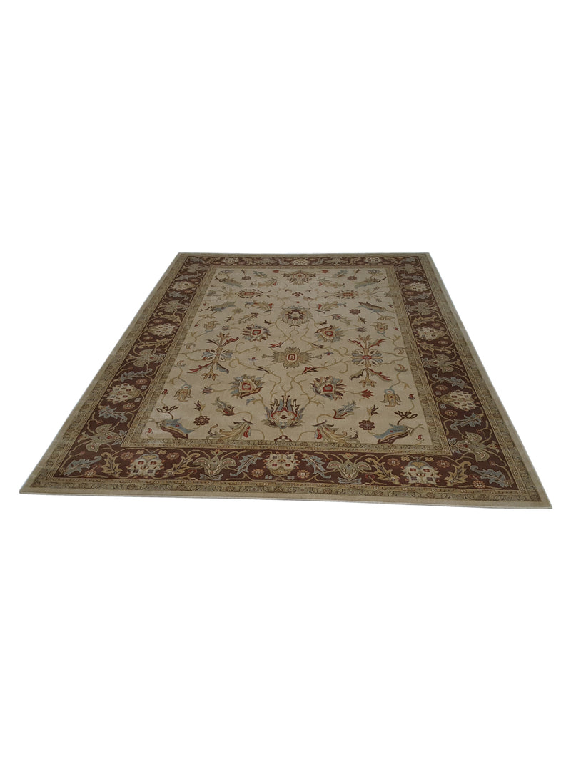 Pacific Bentley C-05IVBR Ivory Brown Traditional Wilton Rug