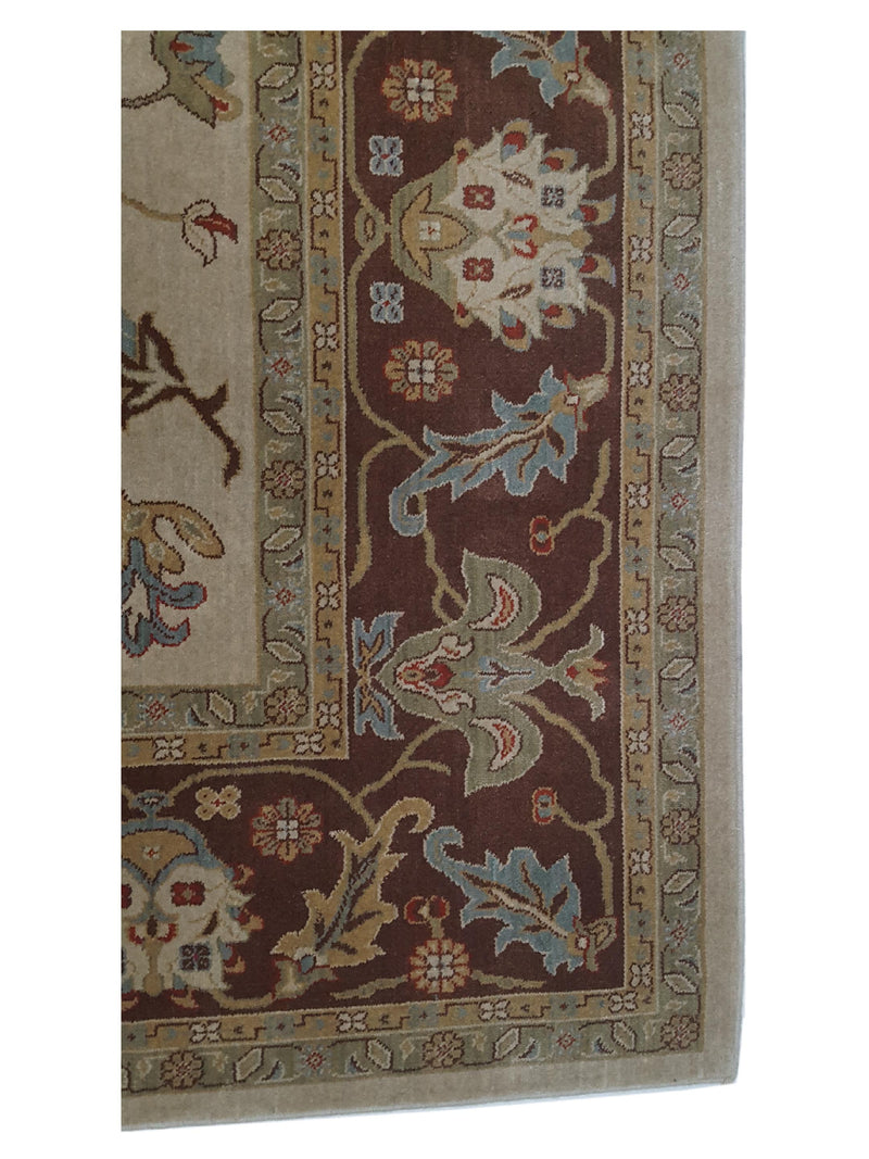 Pacific Bentley C-05IVBR Ivory Brown Traditional Wilton Rug
