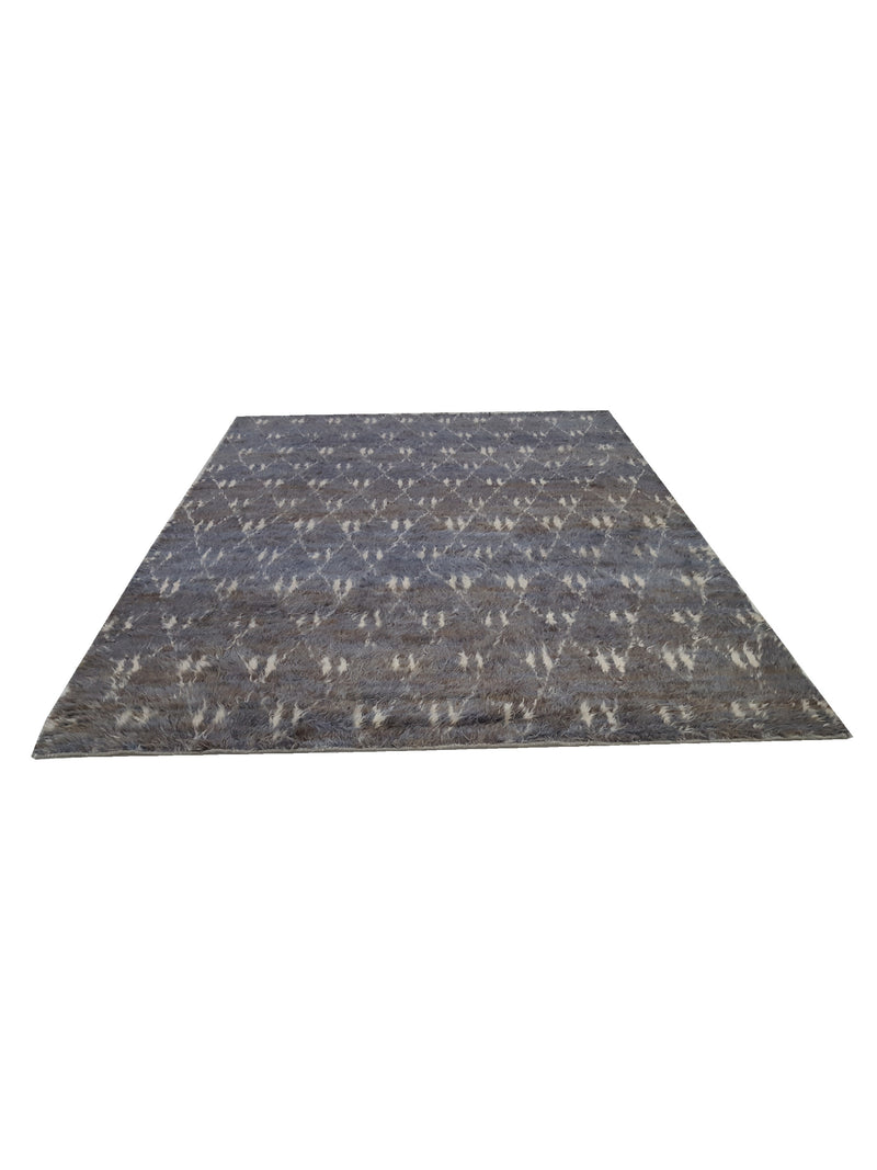 Pacific Moroccan MO-03 Grey Ivory Transitional Hand Knotted Rug