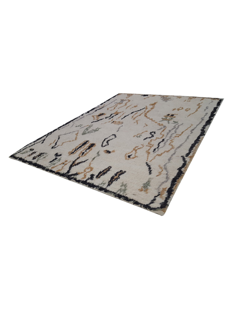 Pacific Moroccan MO-04 Ivory Multi Transitional Hand Knotted Rug