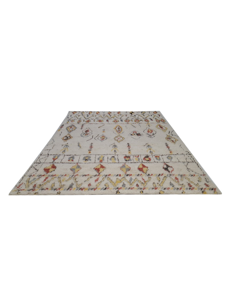 Pacific Moroccan MO-06 Ivory Multi Transitional Hand Knotted Rug