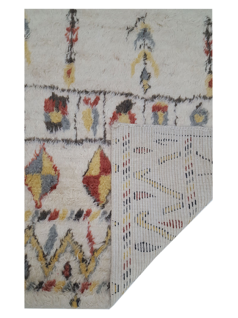 Pacific Moroccan MO-06 Ivory Multi Transitional Hand Knotted Rug
