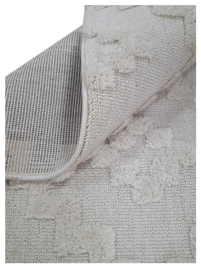 Pacific Moroccan Fes DN73T Ivory Ivory Modern Power Loom Rug