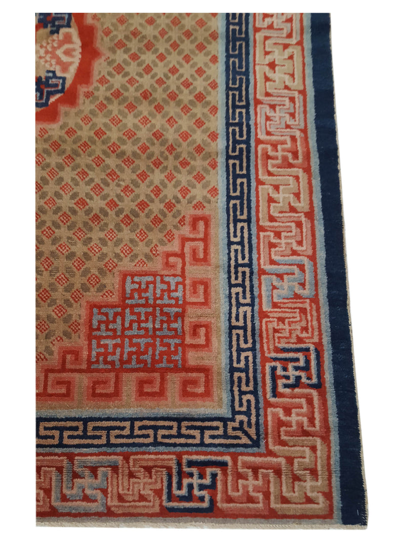 Fasa Antique Peking 2048 Green Rust Traditional Antique Rug