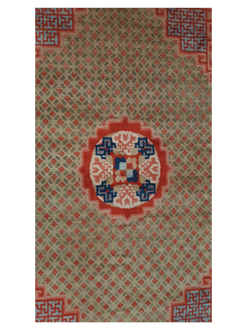 Fasa Antique Peking 2048 Green Rust Traditional Antique Rug