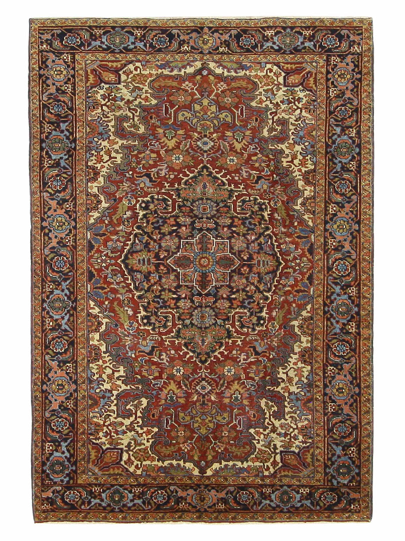 Fasa Antique Heriz  Rust Indigo Traditional