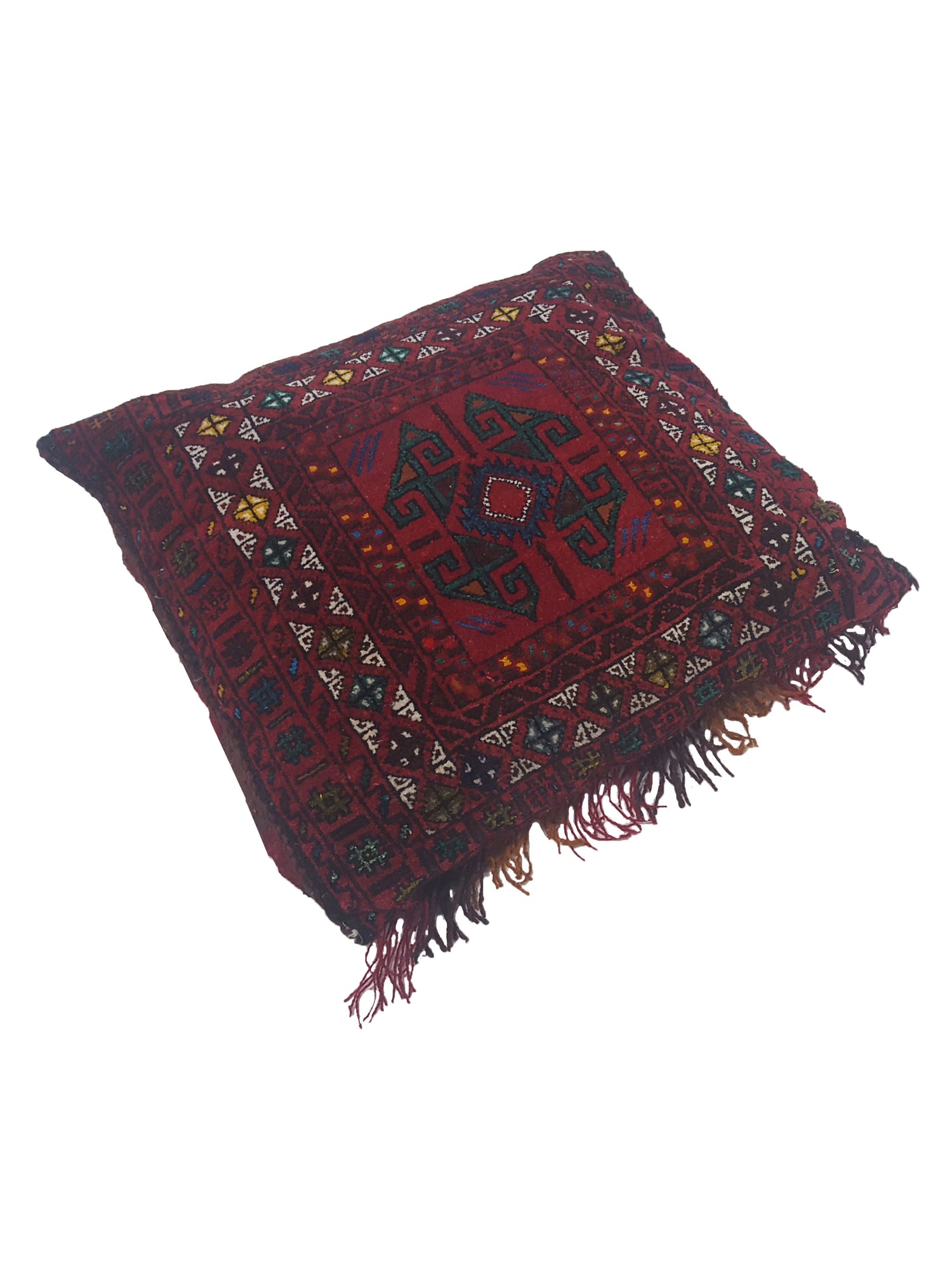 Pacific Pillow 2096 Red Ivory Pillow Hand Knotted Rug