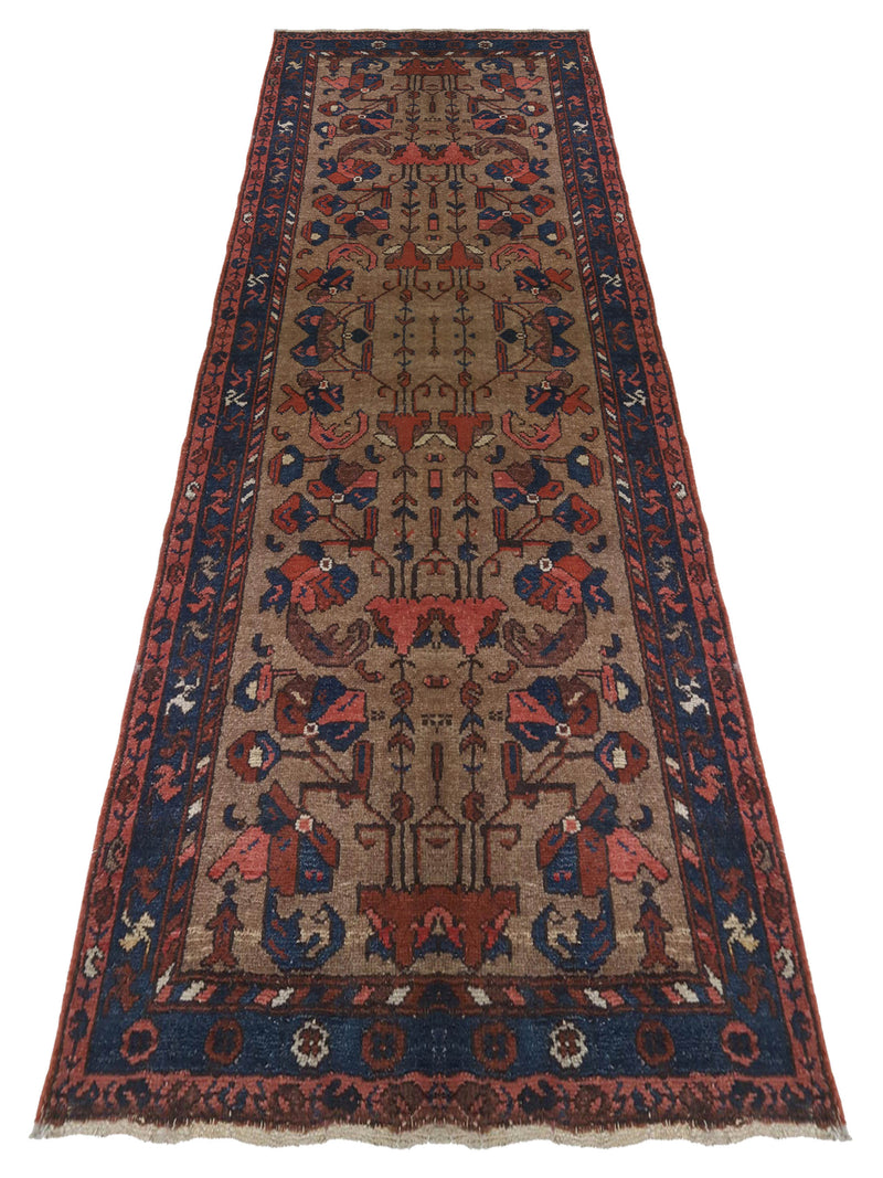 Fasa Antique Malayer 2161 Camel Blue Traditional Antique Rug