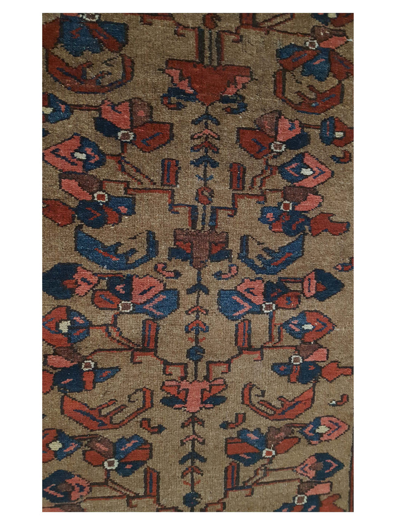 Fasa Antique Malayer 2161 Camel Blue Traditional Antique Rug