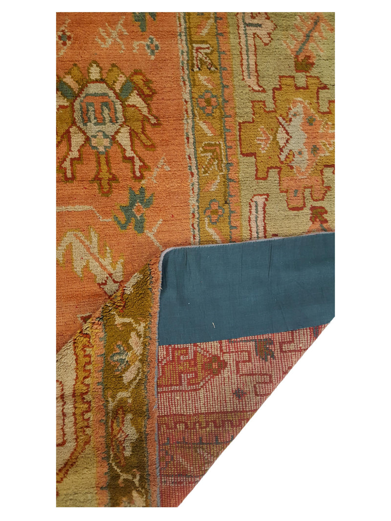 Fasa Antique Angora 2170 Coral Lt.Green Traditional Antique Rug