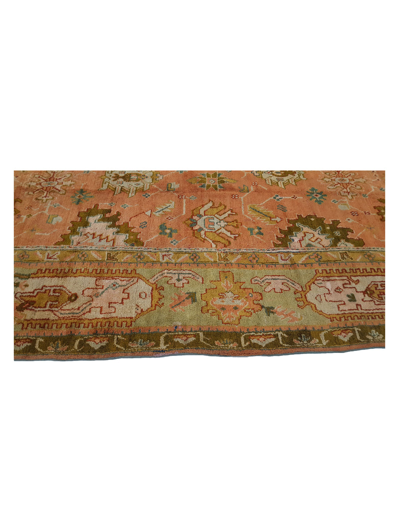 Fasa Antique Angora 2170 Coral Lt.Green Traditional Antique Rug