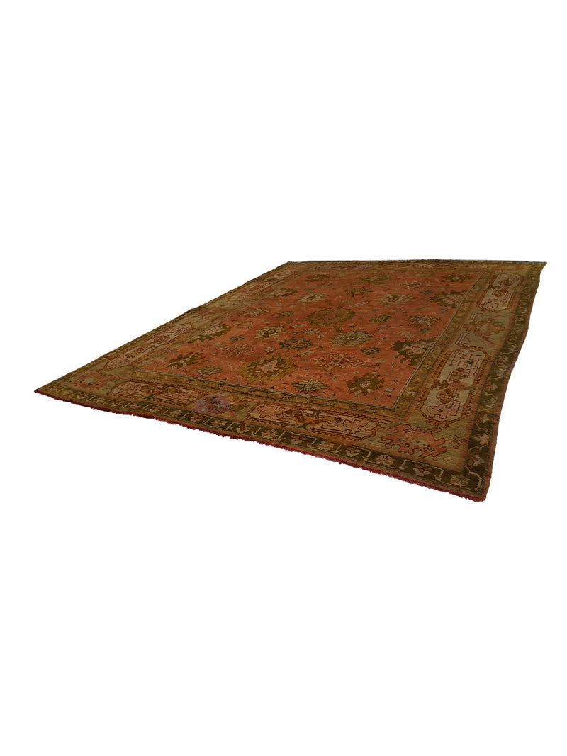 Fasa Antique Angora 2170 Coral Lt.Green Traditional Antique Rug