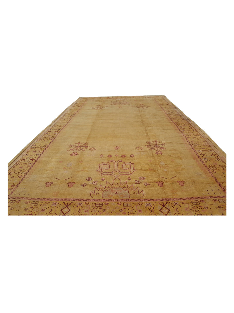Fasa Antique Angora 2171 Gold Gold Traditional Antique Rug