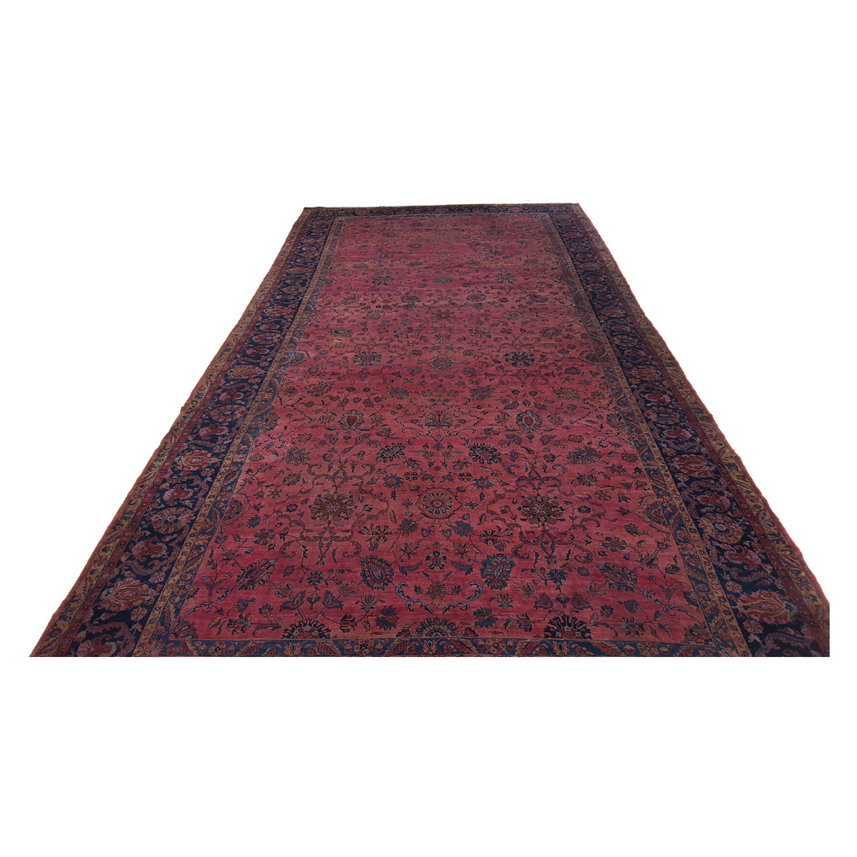 Fasa Antique Sarouk 2224 Pink Blue Traditional Antique Rug