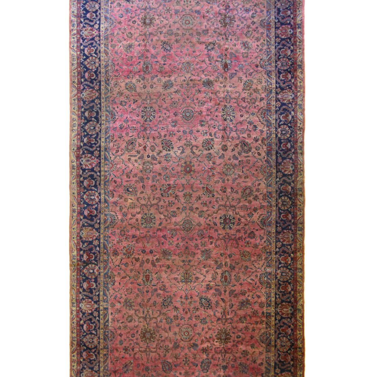 Fasa Antique Sarouk  Pink Blue Traditional