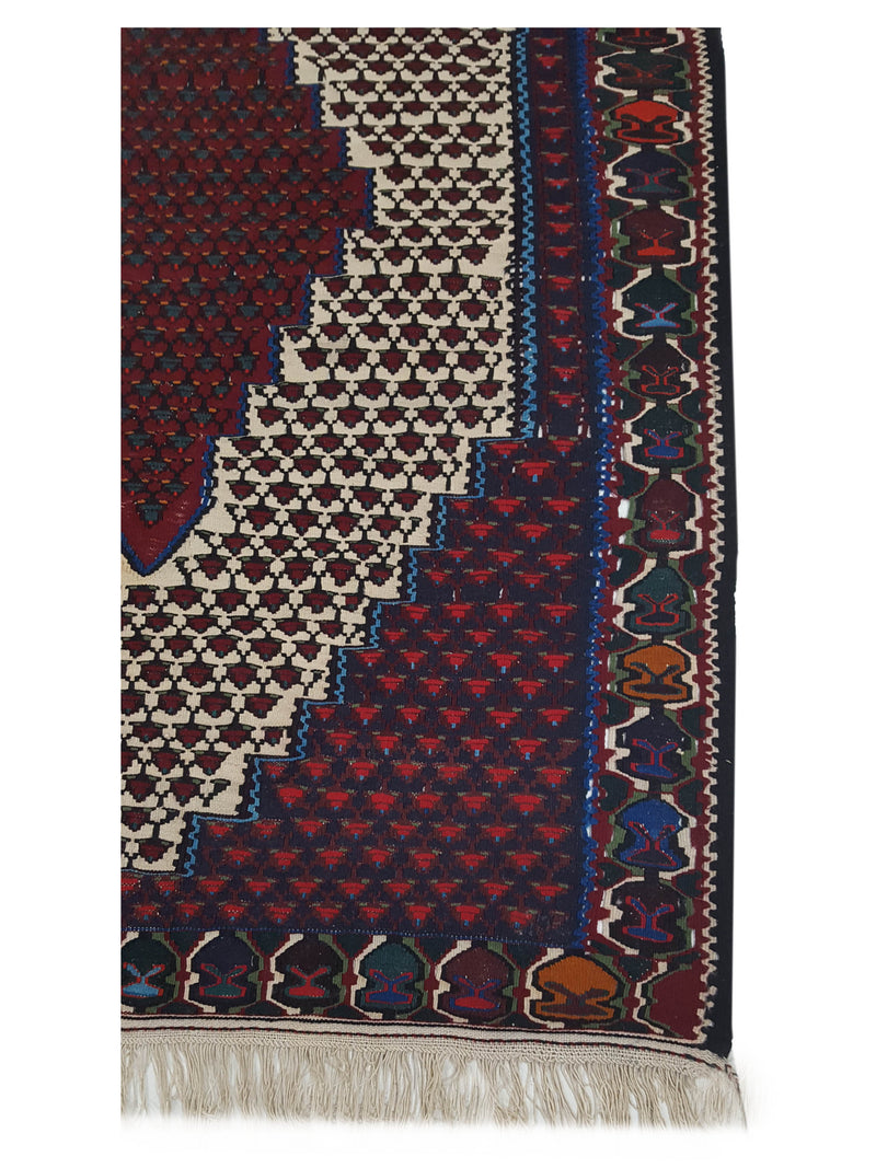 Fasa Antique Senneah Kilim 2230 Ivory Multi Kilim Antique Rug