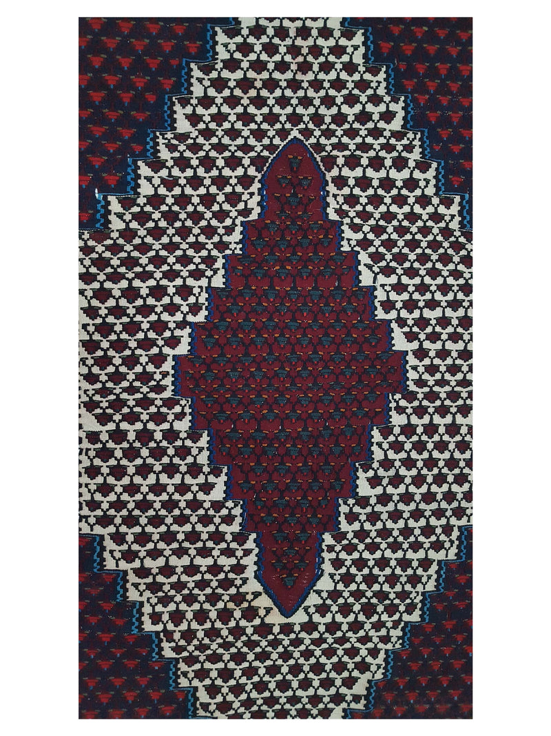 Fasa Antique Senneah Kilim 2230 Ivory Multi Kilim Antique Rug